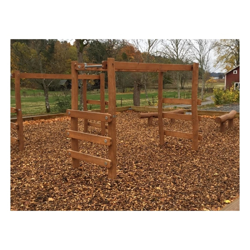 Klettergerüst horizontale Leiter Natur für Spielplatz und Kindergarten