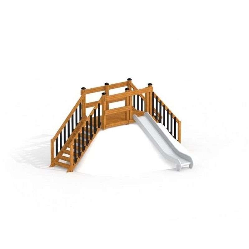 Brücke mit Rutsche für Spielplatz und Kindergarten