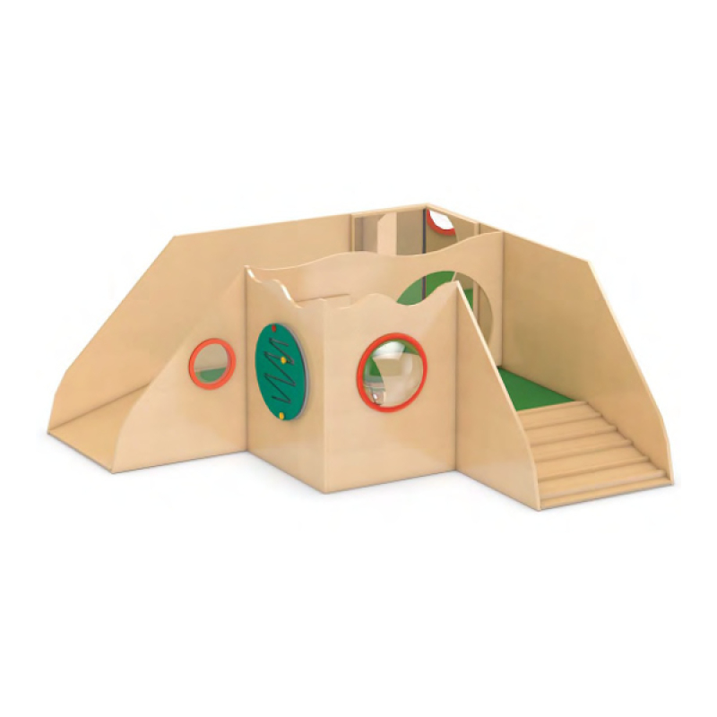 Krabbelburg Spielebene Mini-Spielburg Forschereck für Kinderkrippen, Kitas