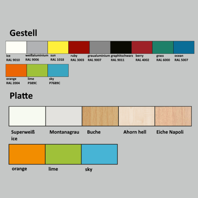 Dreiecktisch, Stapeltisch für Schule, optional mit Rolle, Stahlrohrgestell