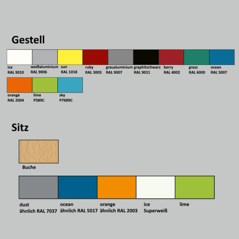 Schülerstuhl Freischwinger Nick, Holzsitzschale, Sponeta