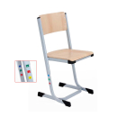 Schülerstuhl, Kufenstuhl Basic, höhenverstellbar 38 - 50 cm, stapelbar