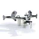 Federwippe Dreisitzer Walross für Spielplatz und Kindergarten