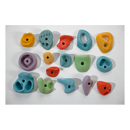 Climbi Klettergriffeset 30 verschiedene Griffe, farbig, für Kletterwand